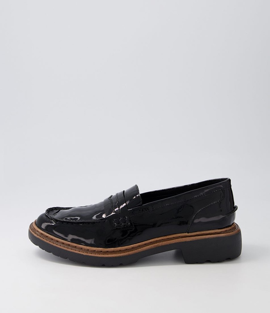 DJANGO & JULIETTE Benicio Black Patent Leather Loafers | Loafers