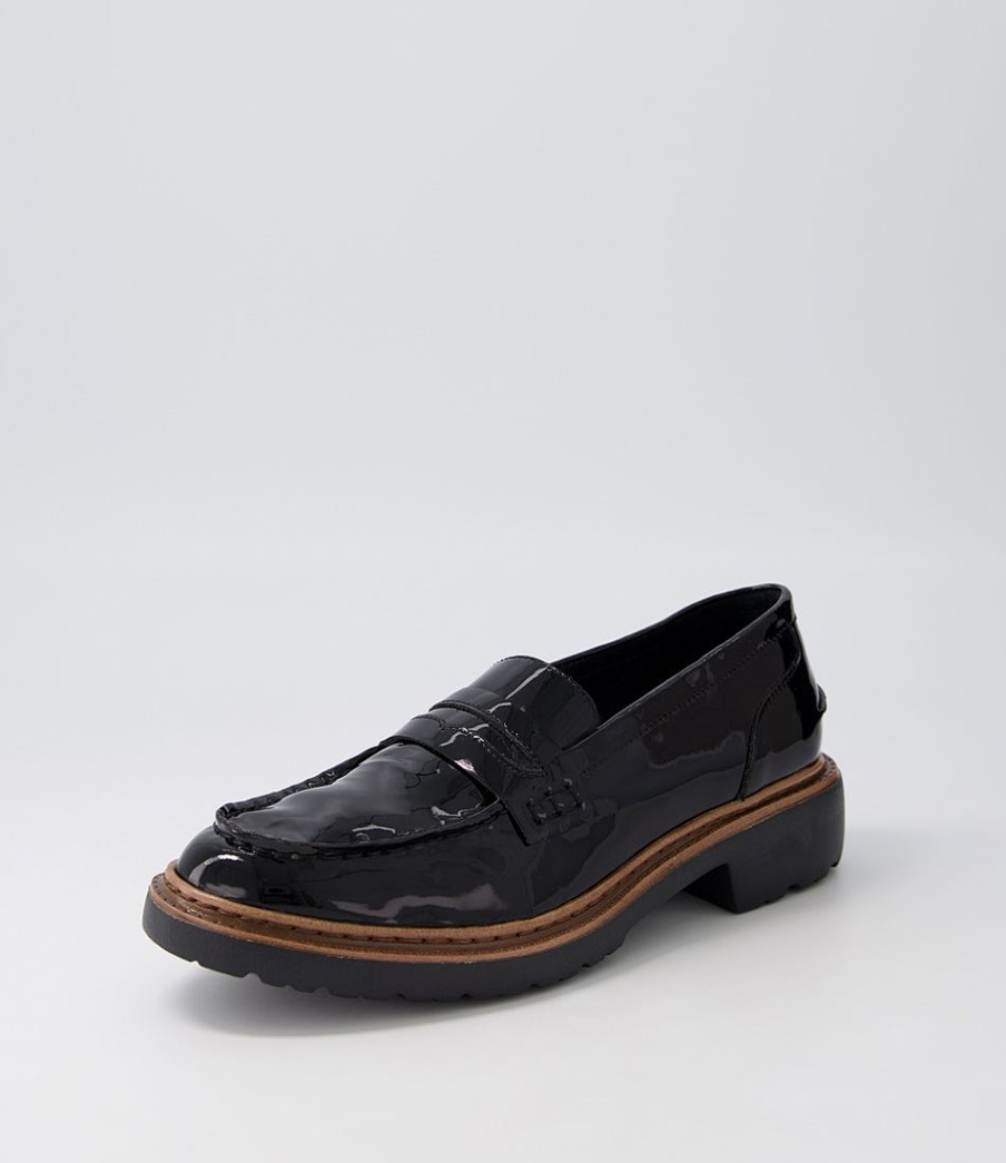 DJANGO & JULIETTE Benicio Black Patent Leather Loafers | Loafers