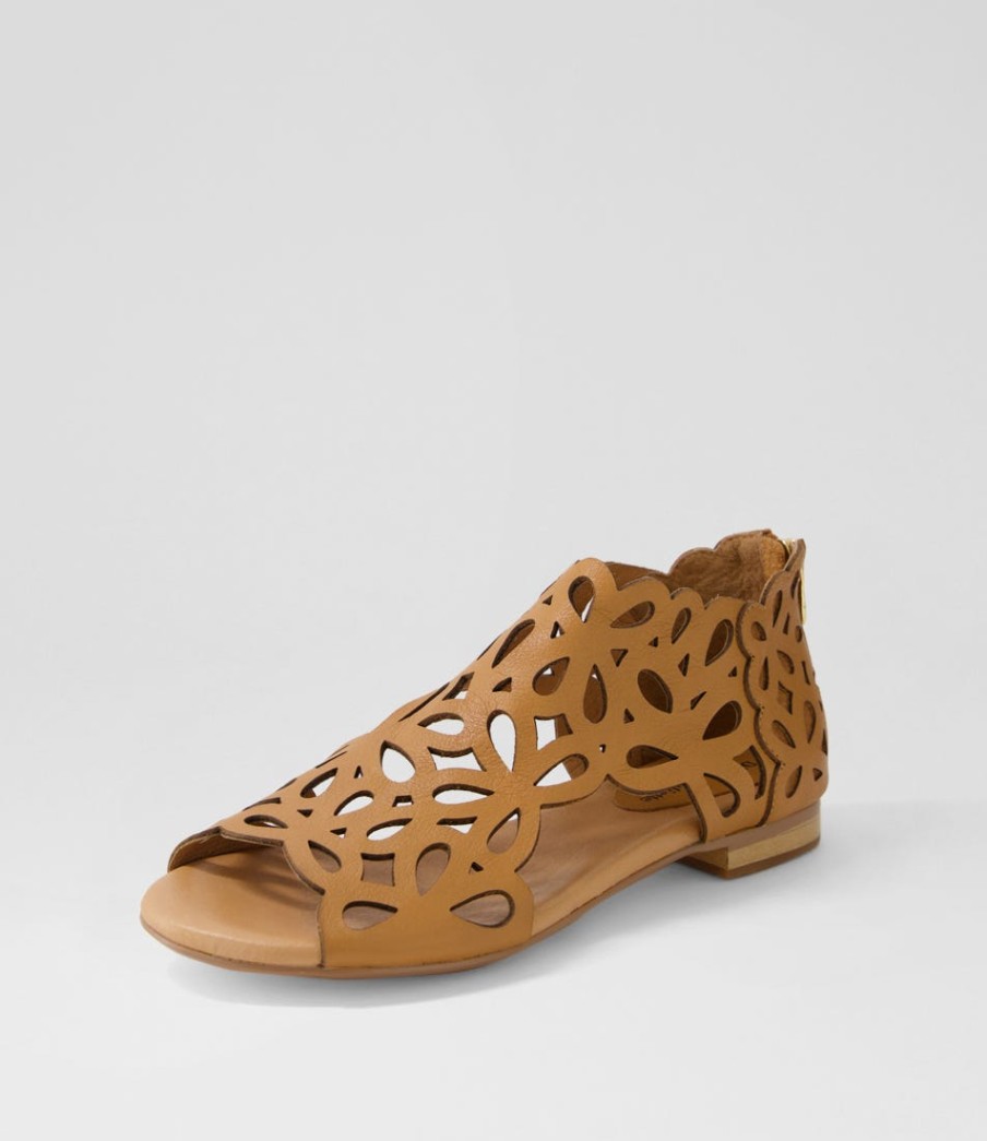 DJANGO & JULIETTE Pietro Tan Leather Sandals | Flats