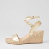 TOP END Guicey Pale Gold Leather Espadrilles | Espadrilles