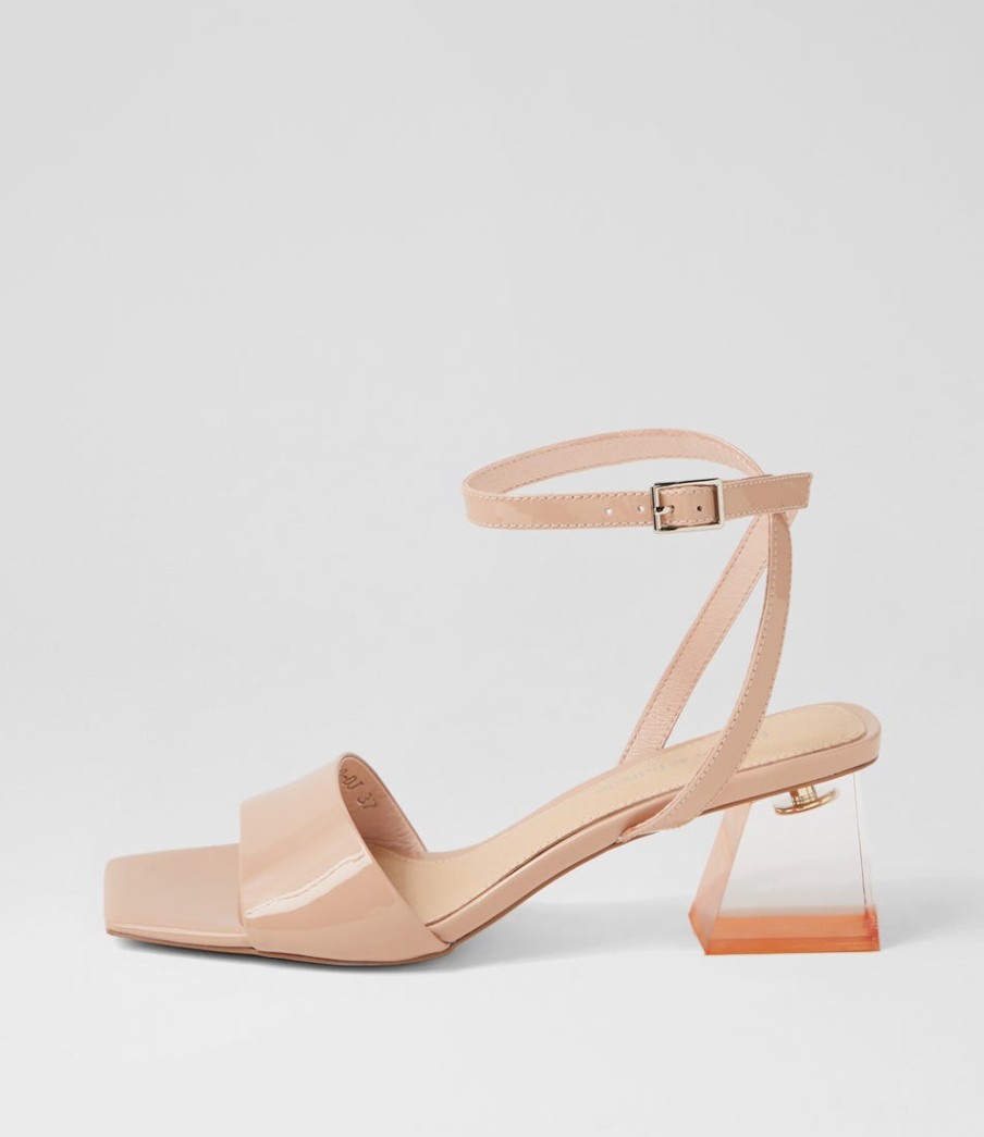 DJANGO & JULIETTE Rolo Cafe Patent Leather Sandals | Sandals