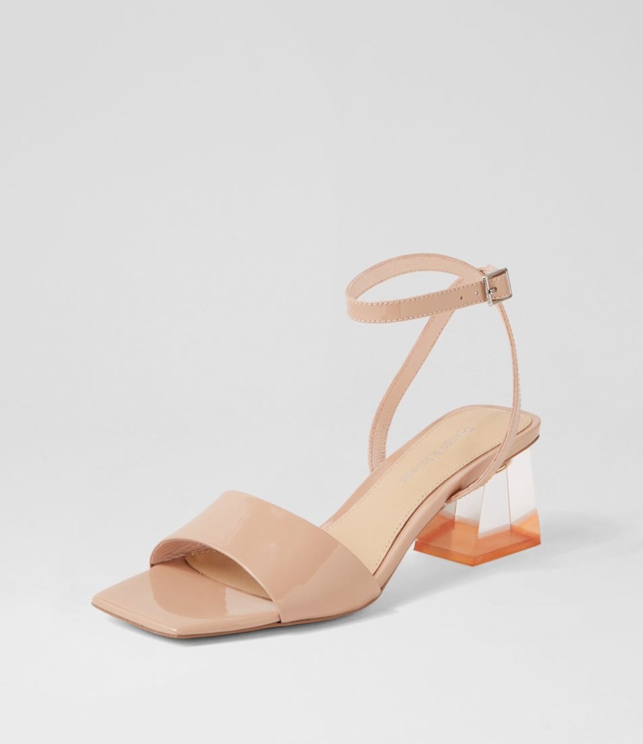 DJANGO & JULIETTE Rolo Cafe Patent Leather Sandals | Sandals