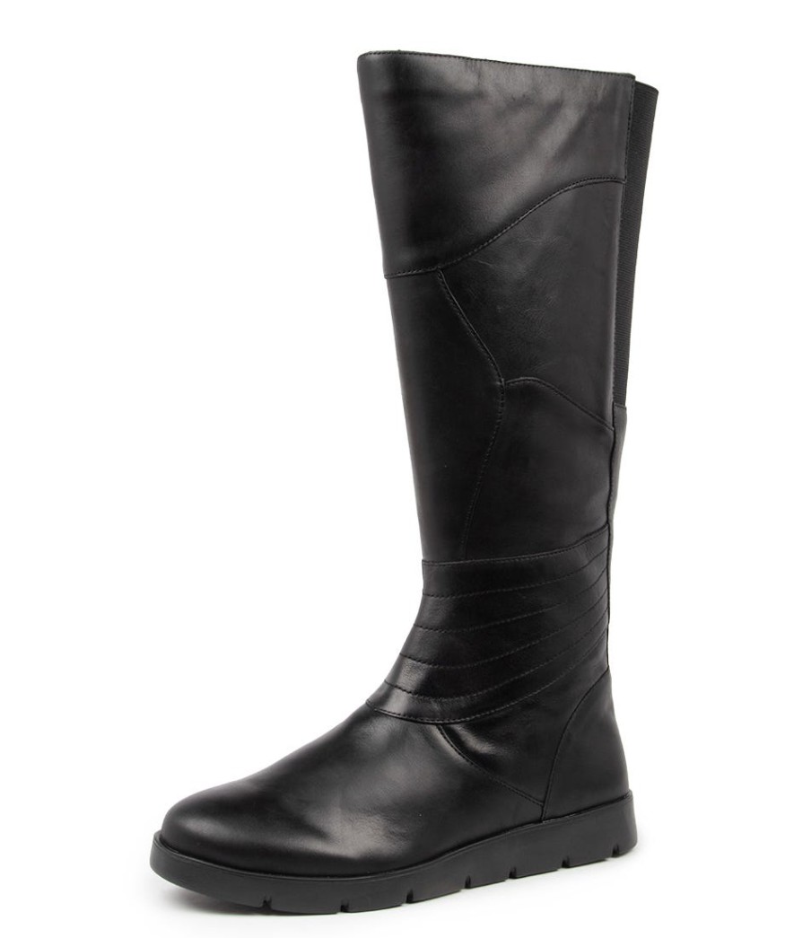 ZIERA Marlo W Black Leather | Boots