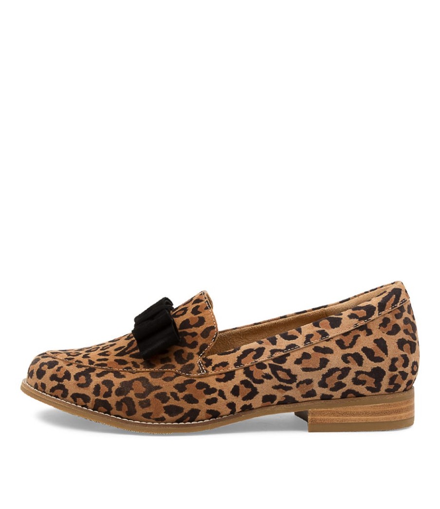 ZIERA Talise Xf Leopard Black Suede Loafers | Loafers