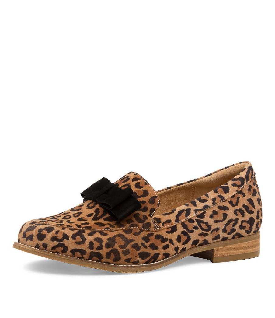 ZIERA Talise Xf Leopard Black Suede Loafers | Loafers