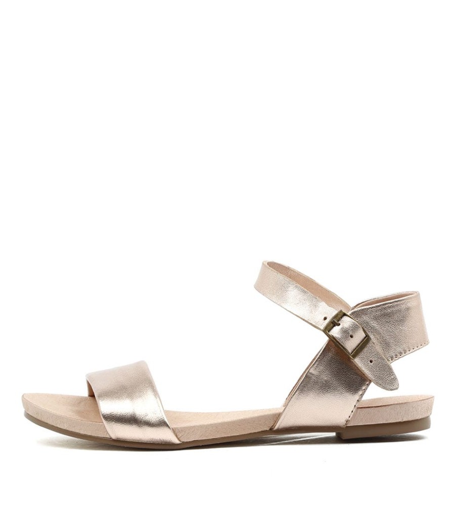 DJANGO & JULIETTE Jinnit Rose Gold Leather | Flats