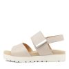 ZIERA Nakta Xw Nude Leather Sandals | Flats