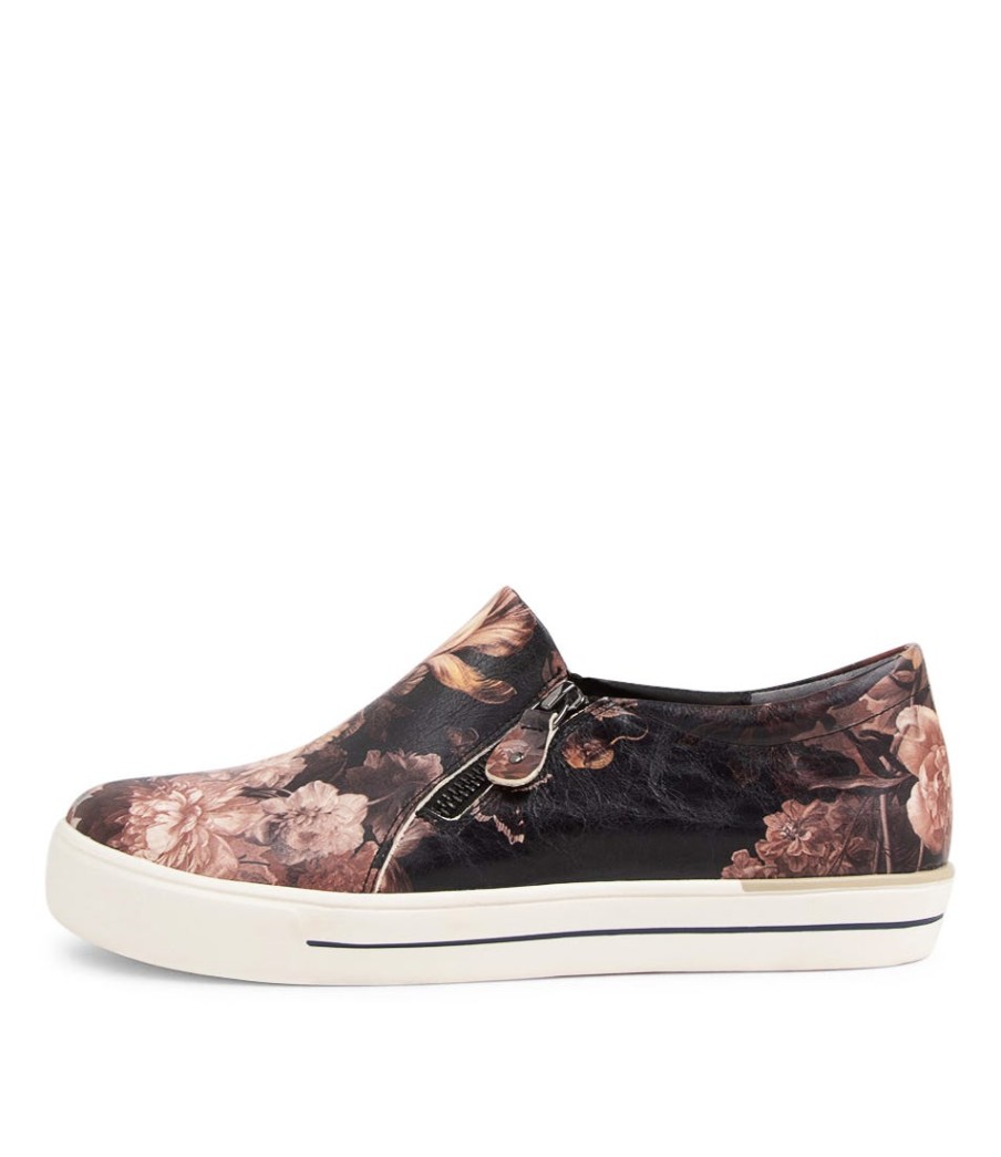 ZIERA Ambera W Antique Floral Leather Sneakers | Sneakers