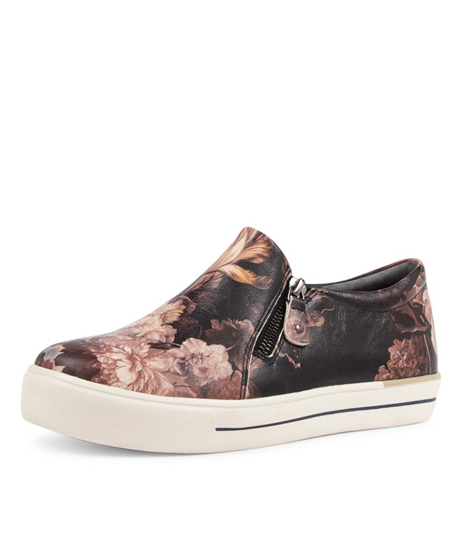 ZIERA Ambera W Antique Floral Leather Sneakers | Sneakers