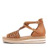 DJANGO & JULIETTE Accra Dark Tan Leather Espadrilles | Espadrilles