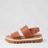 DJANGO & JULIETTE Soner Tan Leather Sandals | Wedges