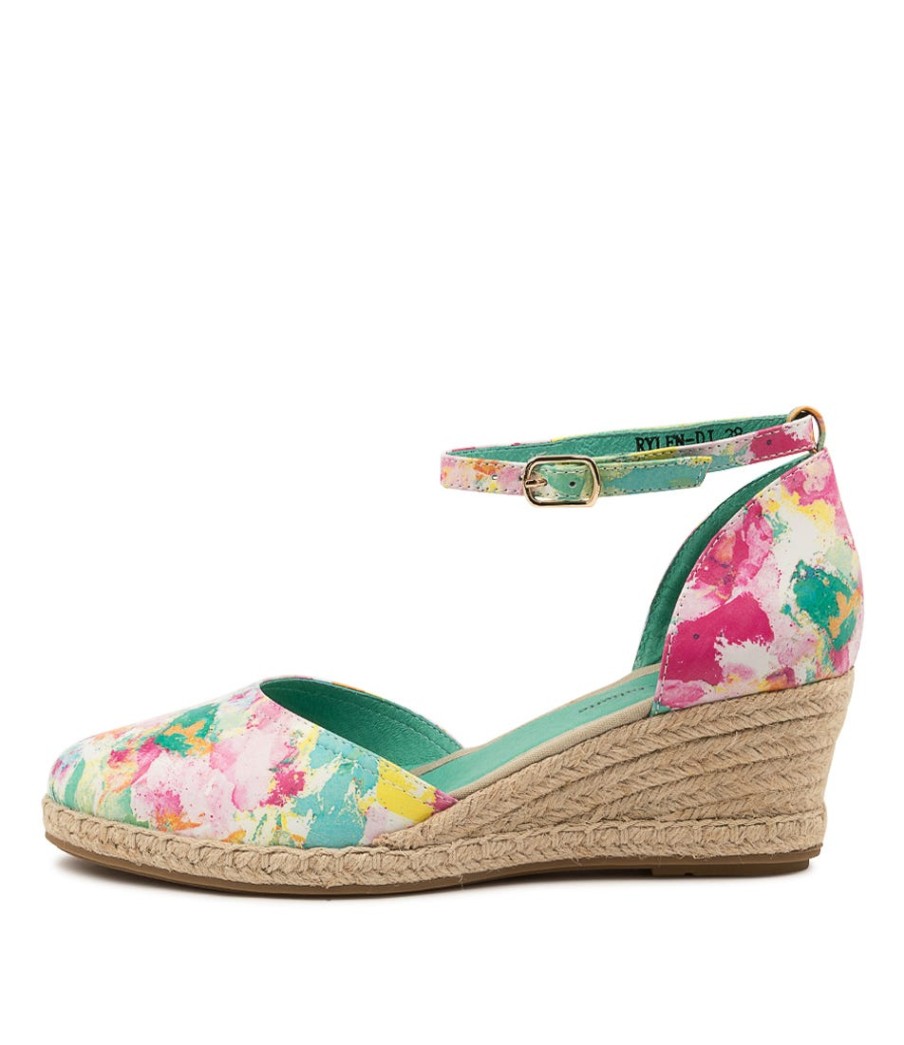 DJANGO & JULIETTE Rylen Tropical Leather | Espadrilles