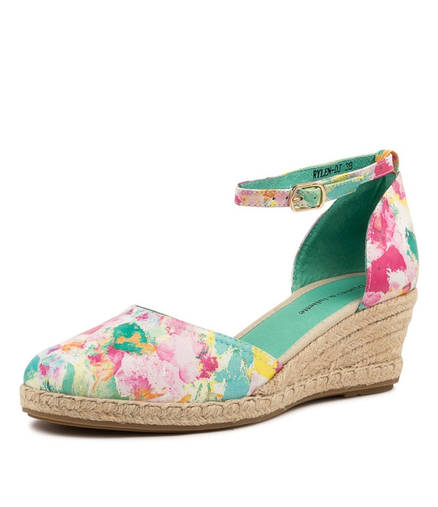 DJANGO & JULIETTE Rylen Tropical Leather | Espadrilles