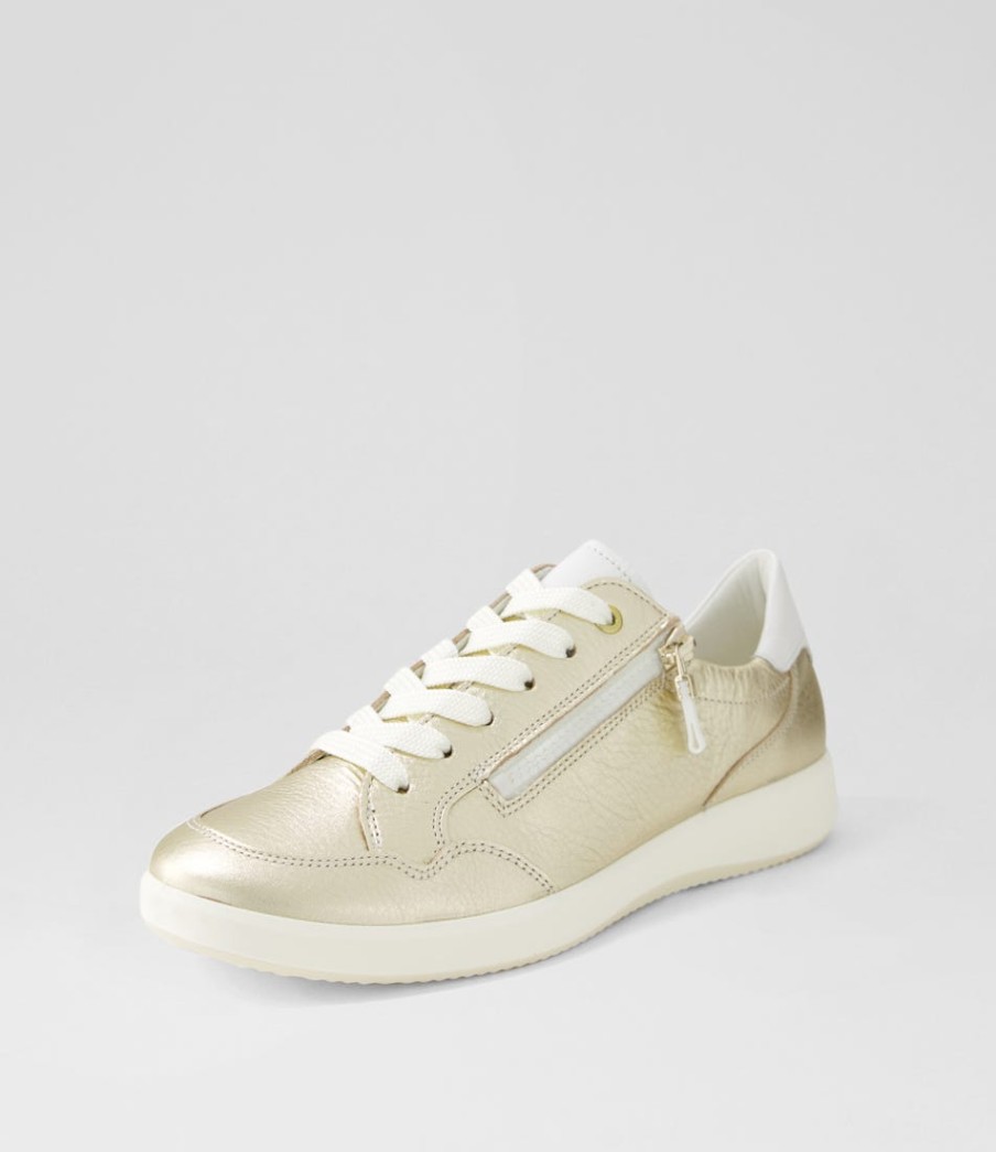 ARA Roma 1 Platinum White Leather Sneakers | Comfort