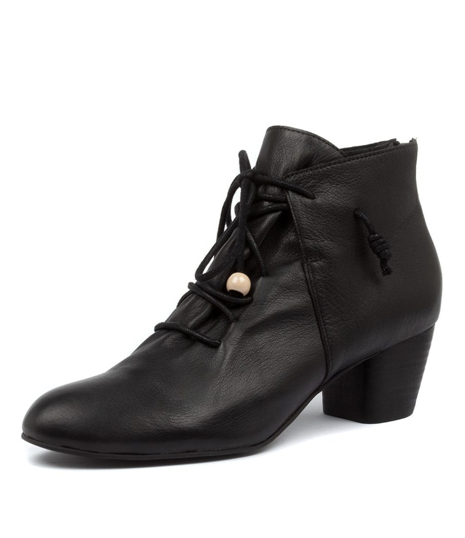 DJANGO & JULIETTE Defreeze Dj Black Black Heel Leather | Boots