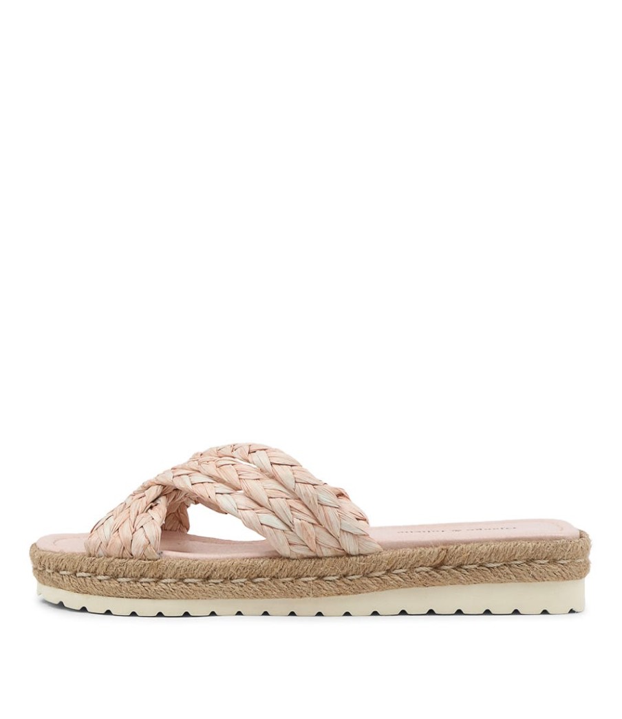 DJANGO & JULIETTE Saffad Peach Syn Raffia Espadrilles | Espadrilles