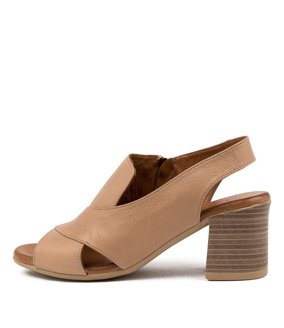 DIANA FERRARI Wondir Pale Taupe Leather | Heels