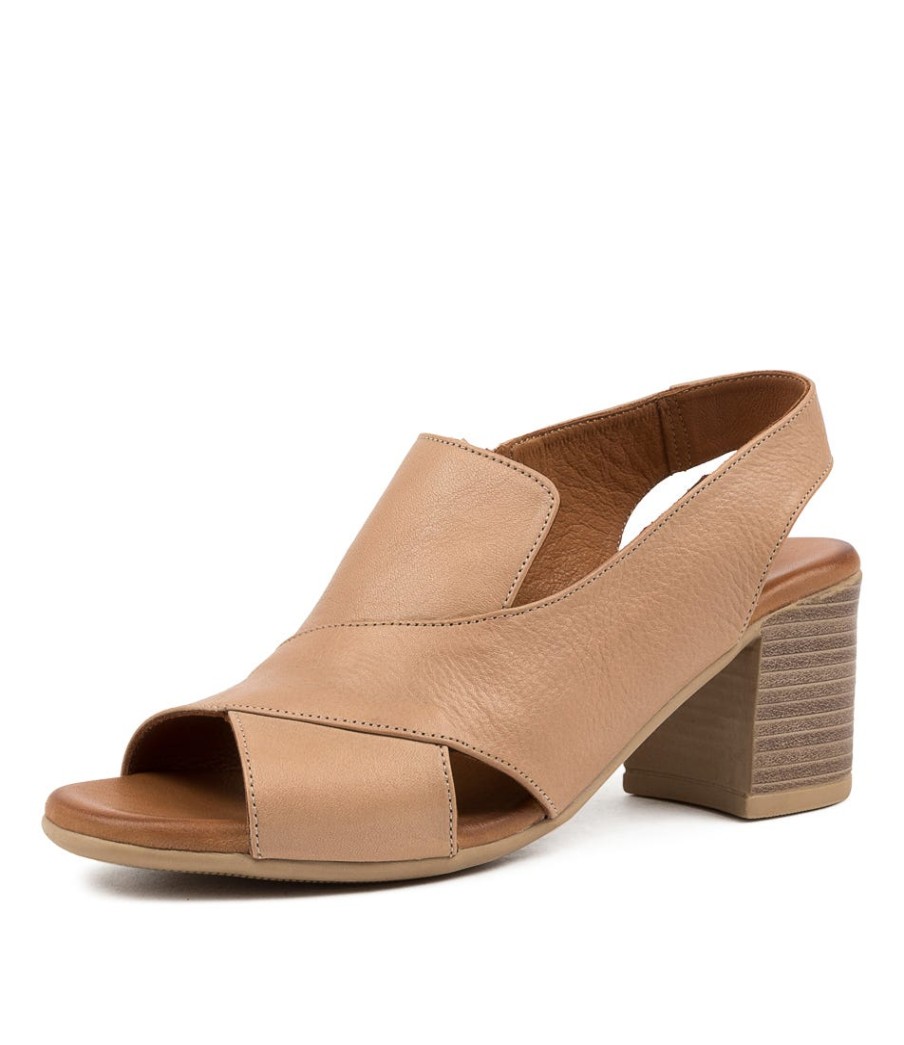 DIANA FERRARI Wondir Pale Taupe Leather | Heels