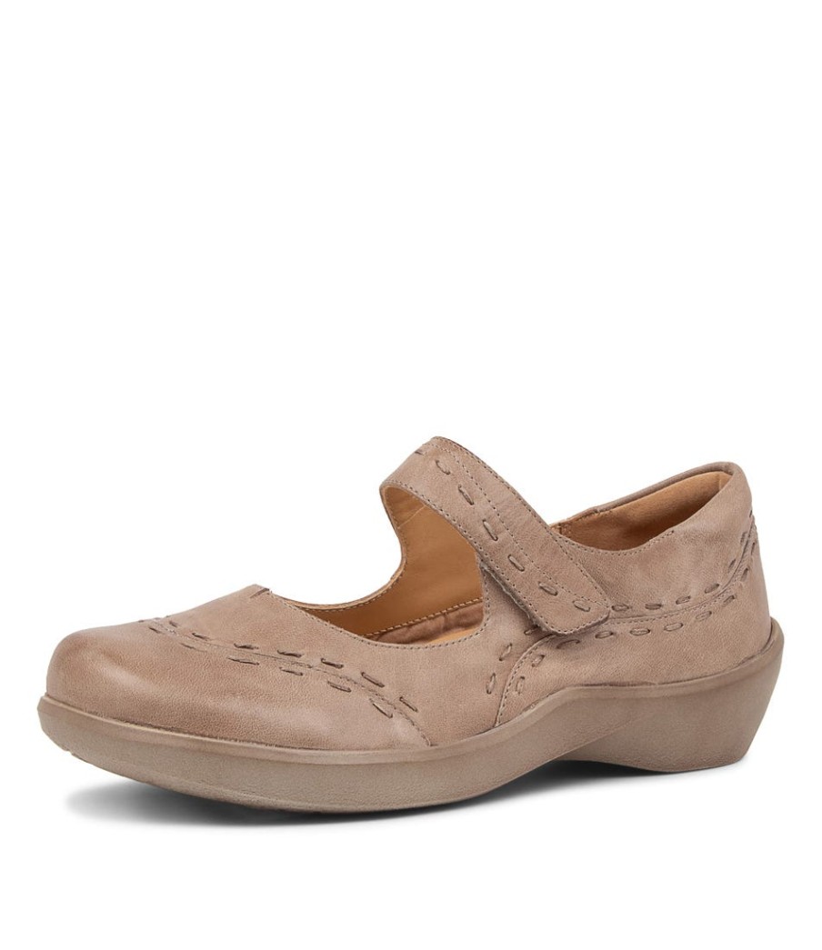 ZIERA Gummibear W Smoke Leather Flat Shoes | Comfort