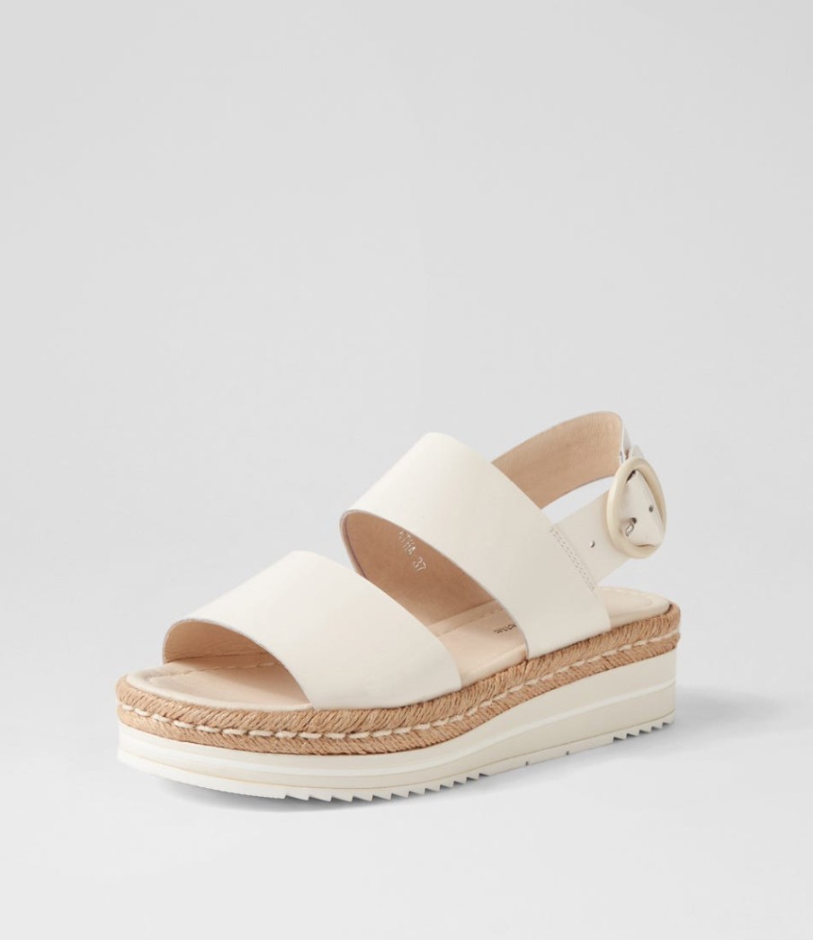 DJANGO & JULIETTE Atha Ivory Patent Leather Espadrilles | Espadrilles