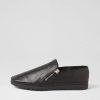 DIANA FERRARI Ashli Black Leather Flat Shoes | Loafers