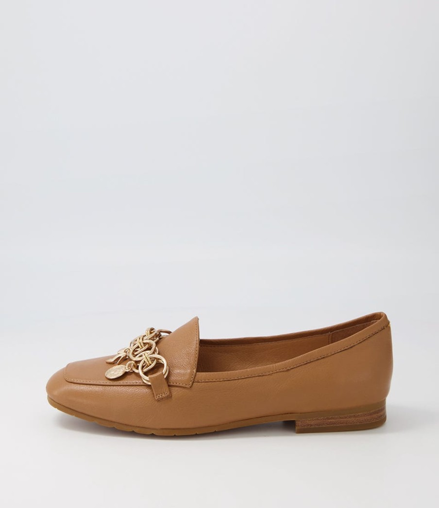 TOP END Mennat Dark Tan Leather Loafers | Loafers