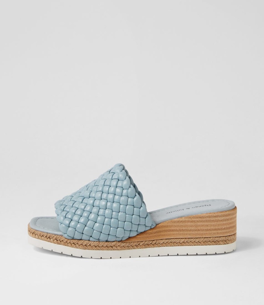 DJANGO & JULIETTE Idalis Denim Leather Sandals | Espadrilles