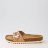 GABOR Arnell Peach Raffia Slides | Comfort