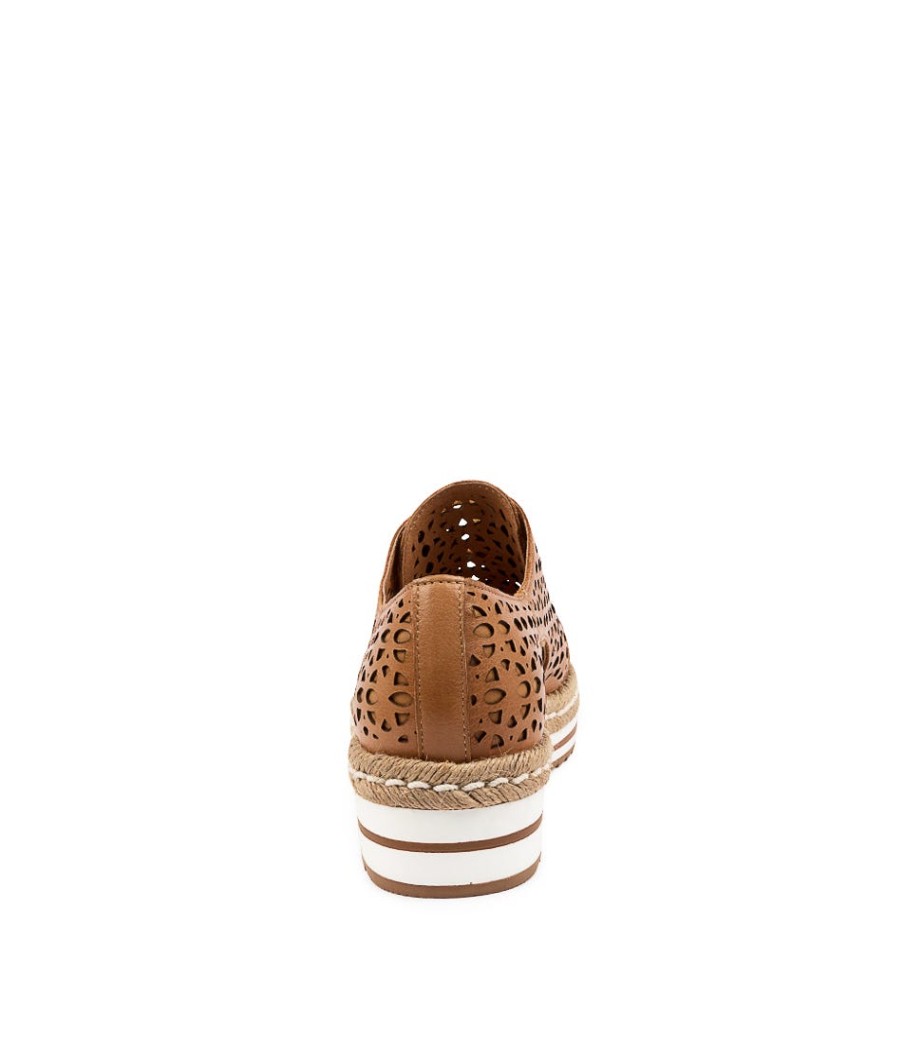 DJANGO & JULIETTE Essa Dk Tan Leather | Espadrilles