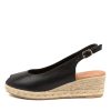 DJANGO & JULIETTE Saniarly Black Leather | Espadrilles