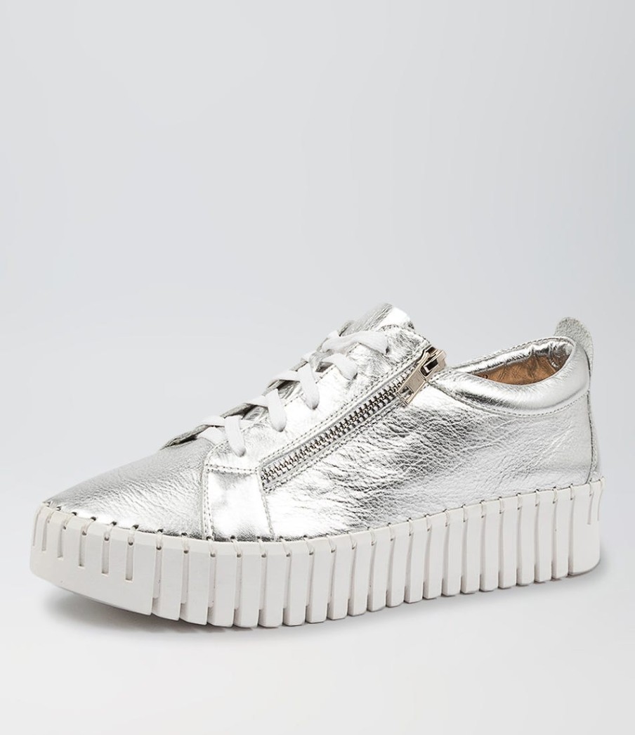 DJANGO & JULIETTE Bump Dj Silver Leather | Sneakers