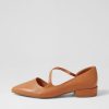 DJANGO & JULIETTE Endre Dark Tan Leather Mary Janes | Flats