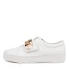 DJANGO & JULIETTE Layan White Leather Sneakers White Sole | Sneakers