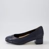 ZIERA Knelis W Navy Patent Leather Heels | Heels