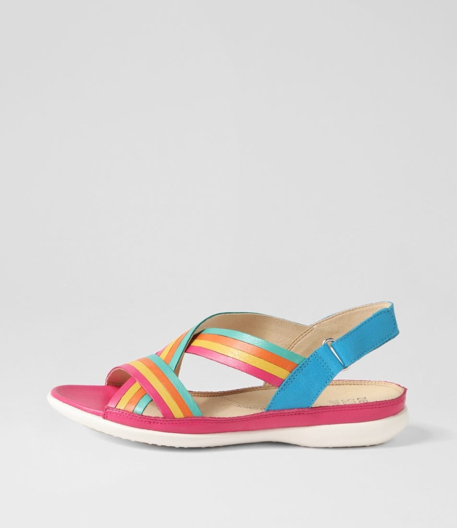 ZIERA Bellmont W Bright Multi Leather Sandals | Flats