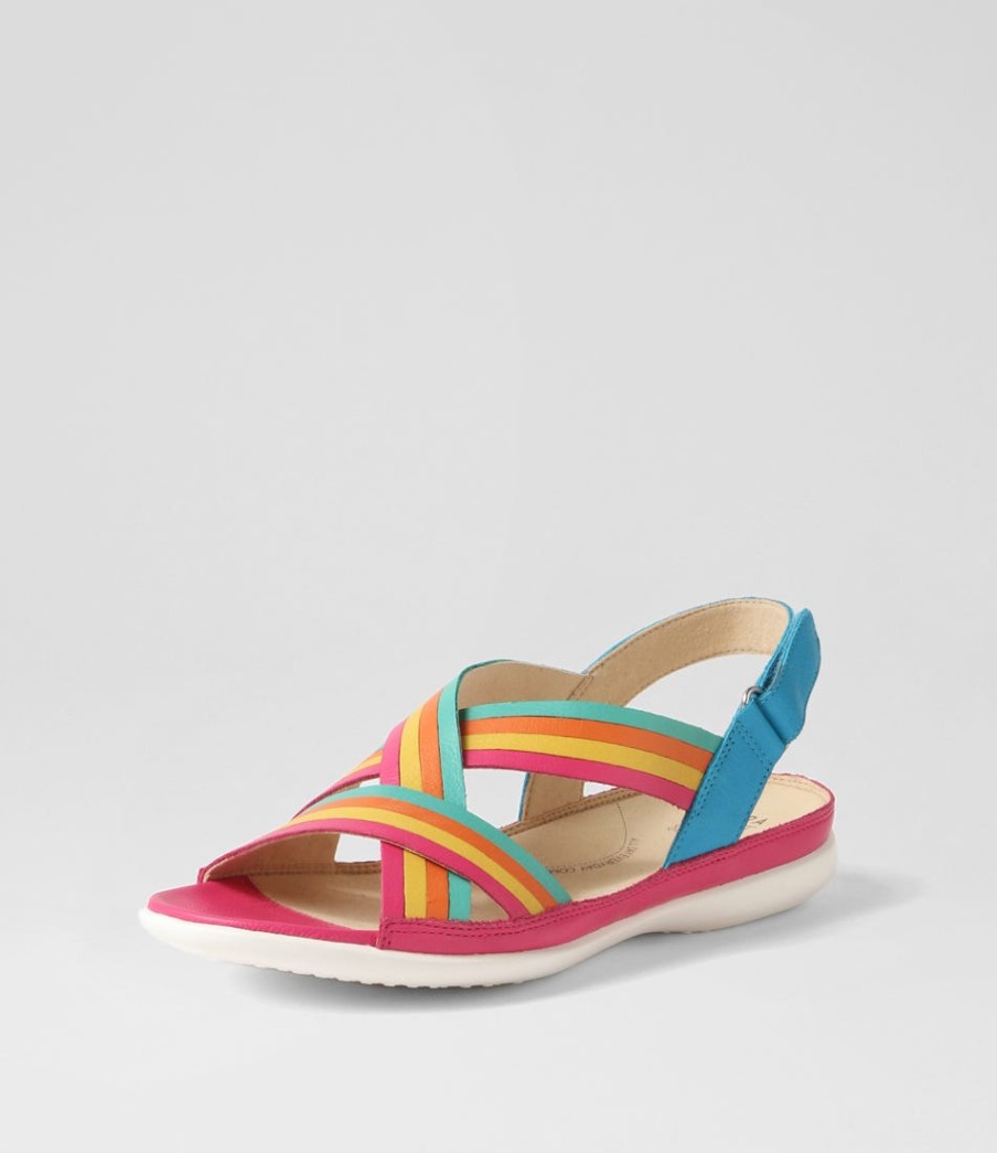 ZIERA Bellmont W Bright Multi Leather Sandals | Flats