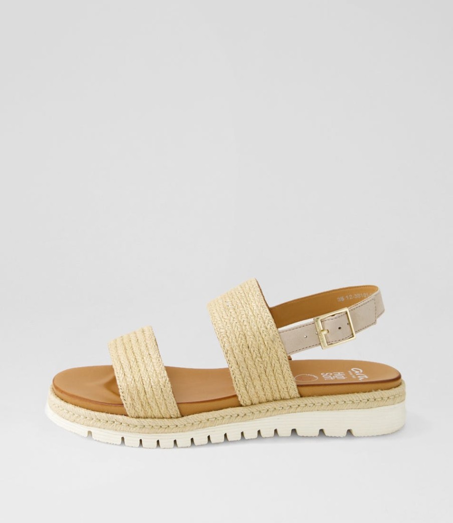 ARA Jamaika 1 Natural Sand Fabric Sandals | Comfort