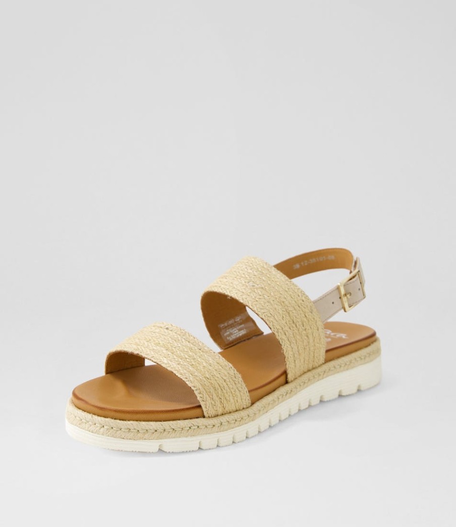 ARA Jamaika 1 Natural Sand Fabric Sandals | Comfort