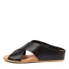 DJANGO & JULIETTE Harli Black Leather | Wedges