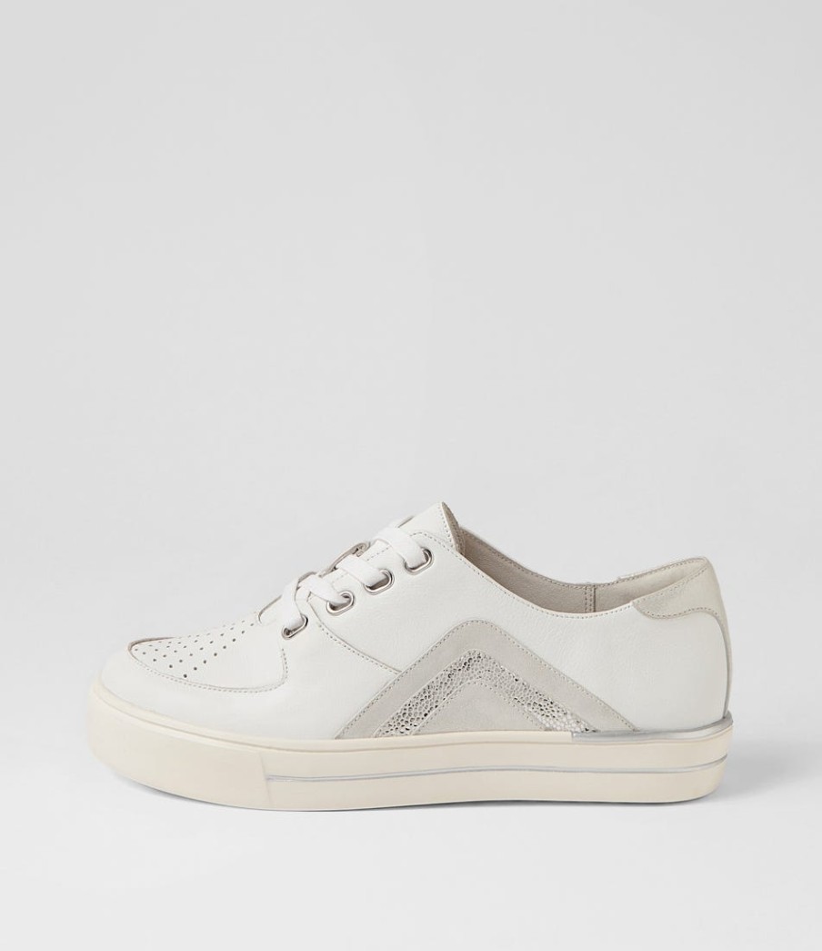 ZIERA Alona W White Silver Shimmer Multi Sneakers | Sneakers