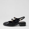 DJANGO & JULIETTE Viraz Black Patent Leather Heels | Flats