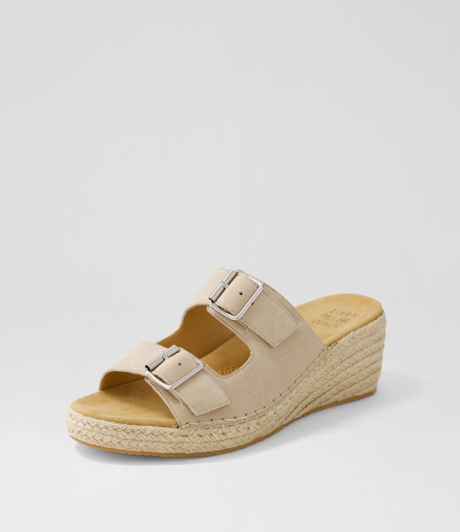 ZIERA Kamera Xw Taupe Suede Sandals | Espadrilles