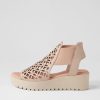 DJANGO & JULIETTE Odate Cafe Nude Leather Sandals | Wedges