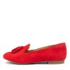 ZIERA Charter Xf Red Suede Flat Shoes | Loafers