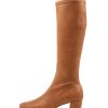 DJANGO & JULIETTE Hayleys Tan Stretch Knee High Boots | Boots