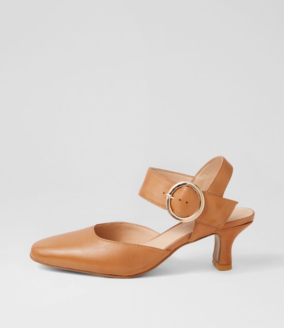 DJANGO & JULIETTE Caris Tan Leather Heels | Heels