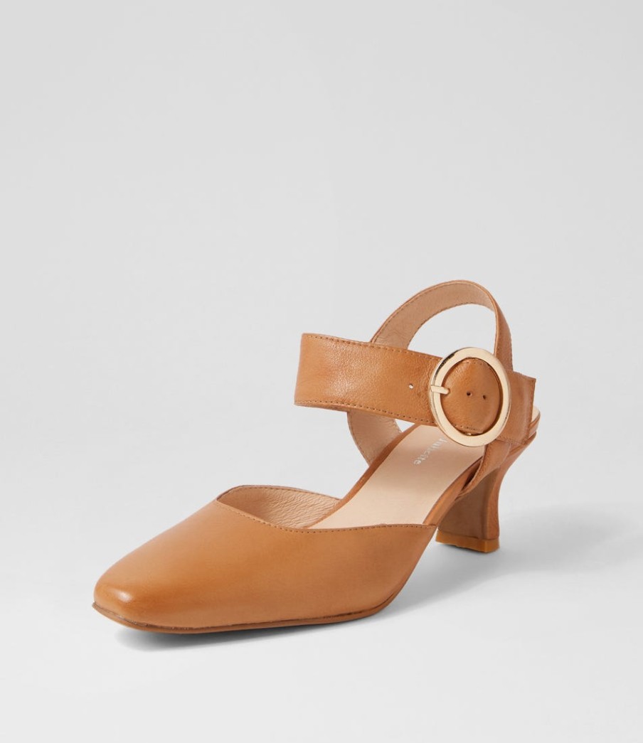 DJANGO & JULIETTE Caris Tan Leather Heels | Heels