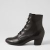 DJANGO & JULIETTE Durban Black Leather Lace Up Boots | Boots