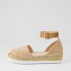 TOP END Witteny Latte Tan Suede Leather Espadrilles | Espadrilles