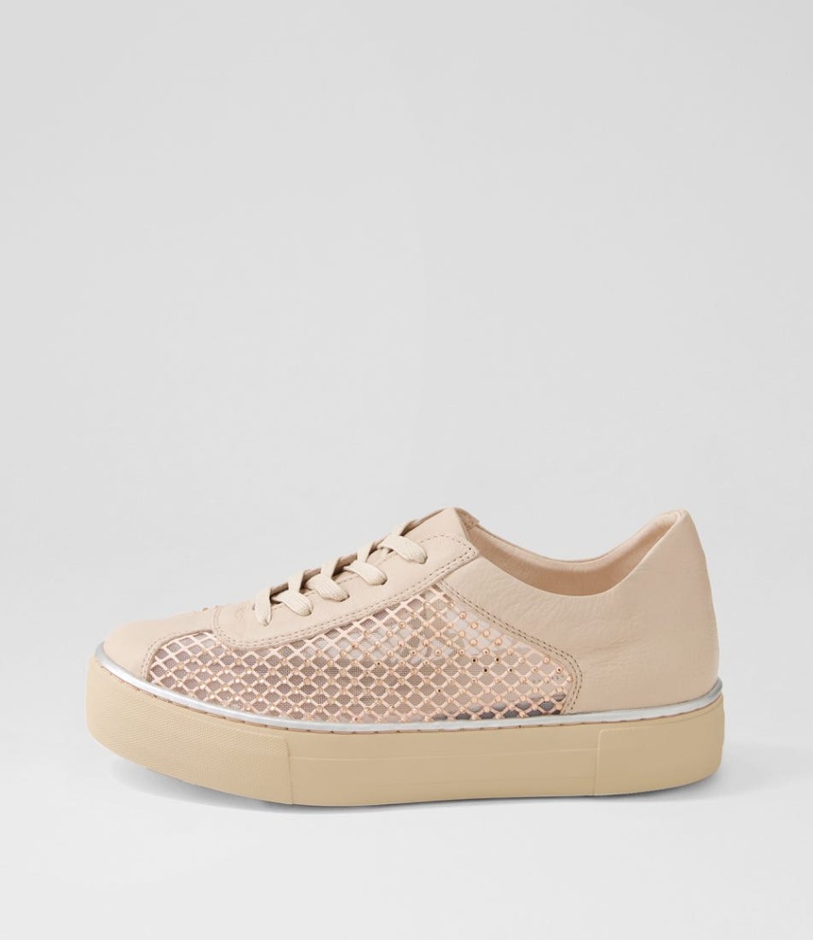 DJANGO & JULIETTE Fabia Nude Jewels Leather Sneakers | Sneakers